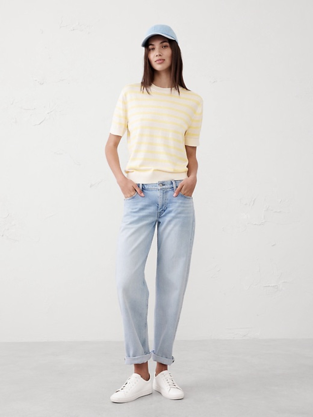 Banana Republic Forever Short Sleeve Striped Sweater- New With Tags